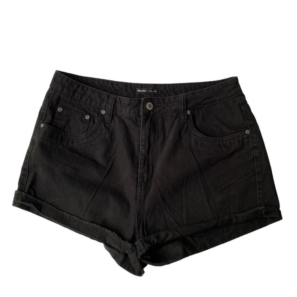 Bluenotes High Rise Black Jean Shorts, Size L